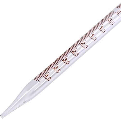 High Quality 5ml 10ml Transfer Pipettes Glass Graduated Pipette without Rubber Bulb Lab Chemistry Dropper Dispensing