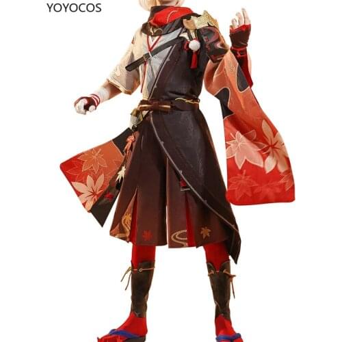 YOYOCOS Genshin Impact Kaedehara Kazuha Cosplay Handsome Boy Costume Male Christmas Sets Gift Game Cosplay Outfits Halloween New