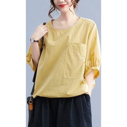 Oversized Women Summer Cotton Casual T-shirts New Arrival 2021 Simple Style O-neck Loose Female Short Sleeve Tops Tees B471