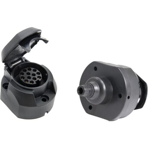 13 Pin Trailer Female Socket And Dust Cap Connector Tow Bar Towing Socket non-corroding shock-resistant interior design