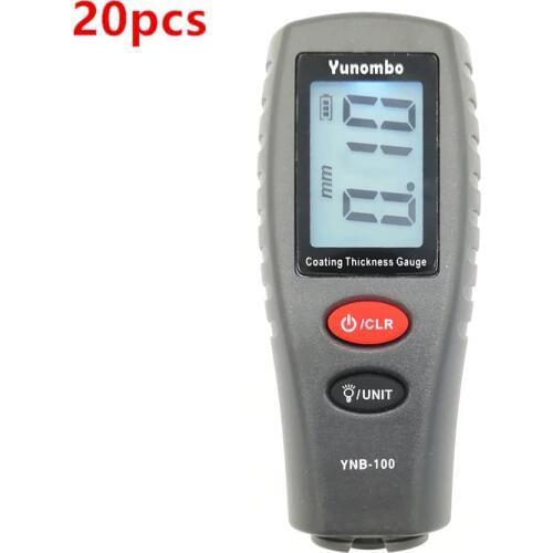 20pcs Yunombo YNB-100 Digital Car Paint Thickness Meter Thickness Tester Coating Thickness Gauge with English Russia Manual