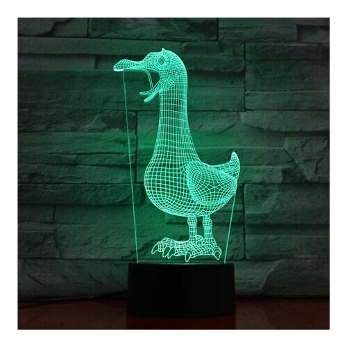 7 Colors 3D LED Lamp as boy girl gift Bird Shape Night Light in Bedroom Decoration Home Novel USB Power Light 1511
