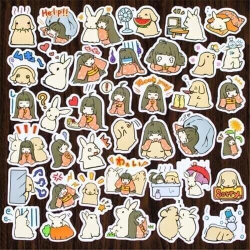 Pocket sticker 40 pcs girl pet album adorable girl boy handbook around scrapbooking
