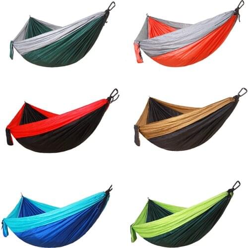 5-Color Portable 300*200 Double Lenagthenfed and Widened Hammock With Backpack for Outdoor Hiking/Camping Storage Hunting Bed