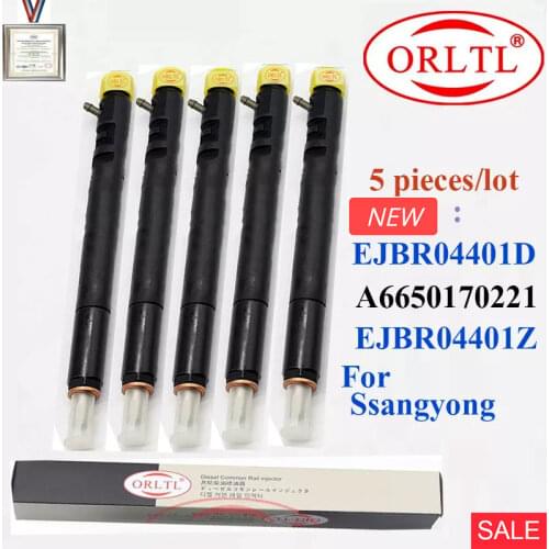 5PC /lot Common Rail Injector EJBR04401D Nozzle A6650170221 6650170221 FOR SSANGYONG Kyron Rexton Rodius Stavic Euro4