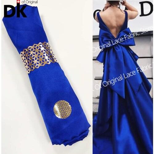 5 Yards 2021 Afirican Top Quality Lace Brocade Sewing Imitation Silk Fabrics Flower Fabric for Needlework Satin Material for DIY