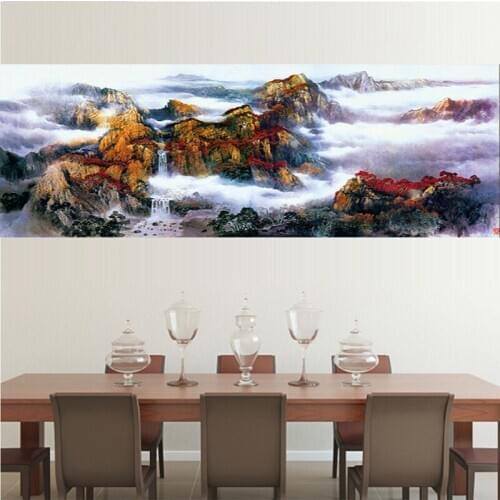 Beautiful mountain and fog Large 5D DIY Diamond Painting Full Rhinestone Embroidery natural scenery Mosaic Needlework AS36
