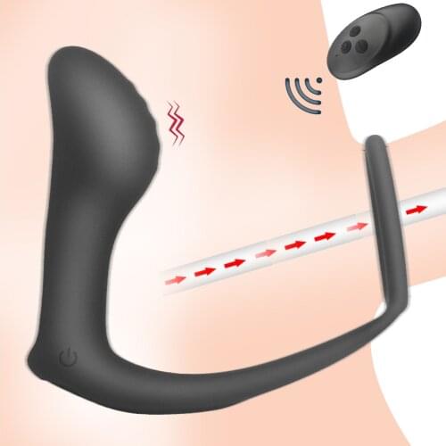 Anal Vibrator Male Prostate Massage Remote Control Sex Toys for Men Gays Butt Plug Delay Ejaculation Ring Anal Plug Sex Products