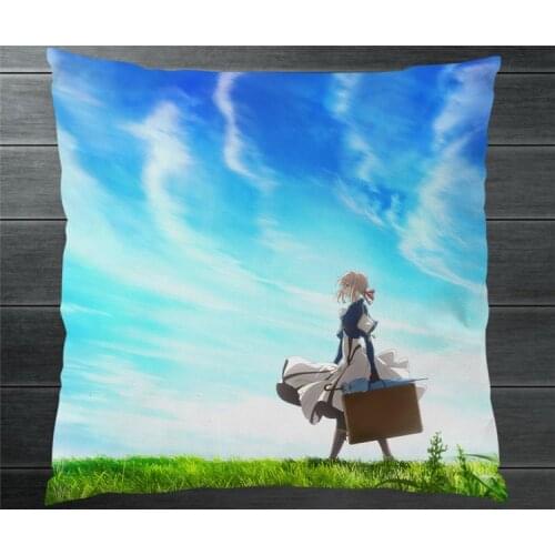 Anime Violet Evergarden Two Side 40x40cm Pillowcases Pillow Cushion Case Cover Violet Evergarden Cosplay Collection Gift P1