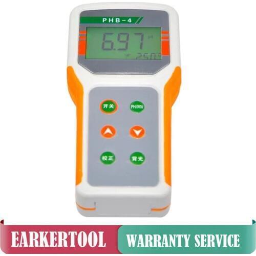 PHB-4 PH Meter Automatic Temperature Compensation Microcomputer-based PH Tester Range 0.00-14.00pH Accuracy:+-0.01pH ATC