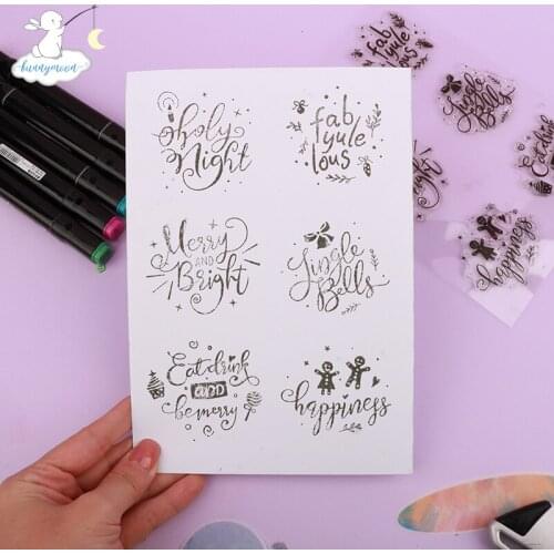 Bunnymoon Letters Transparent Clear Silicone Stamp/Seal for DIY scrapbooking/photo album Decorative clear stamp sheets