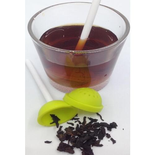 Home Tea Tool Lollipop Shape Tea Infuser Silicone Puer Tea Strainer Loose-Leaf Spice Flower Herbal Tea Filter lin3108
