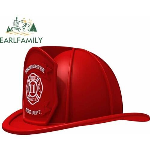 EARLFAMILY 13cm For Helmet Fireman Car Bumper Decal Windows Stickers Car Accessories Anime Waterproof Sunscreen Decoration