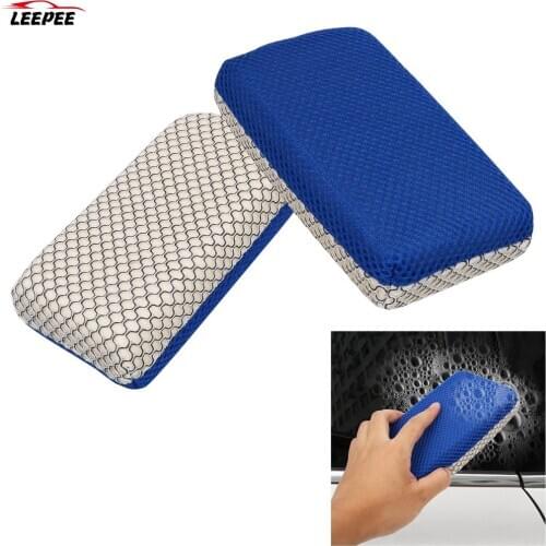 Car Wash Sponge Car Detailing Care Motorcycle Bike Washer Wash Clean Brush Microfiber Mesh Auto Washing Cleaning Sponge