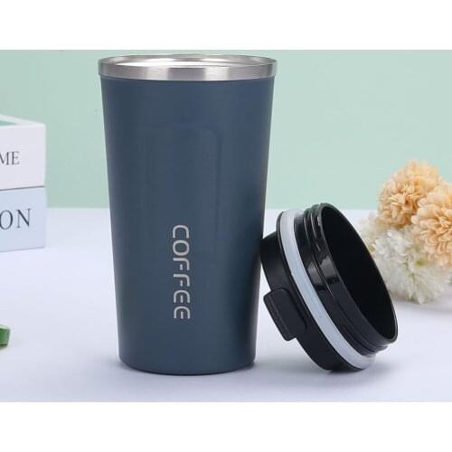 380ml Double Stainless steel Coffee Mug Thickened Big Car Thermos Mug Travel Thermo Cup Thermosmug Insulated Bottle For Gifts