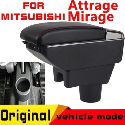 Leather Car Armrest For Mitsubishi Attrage mirage Arm Rest Rotatable saga