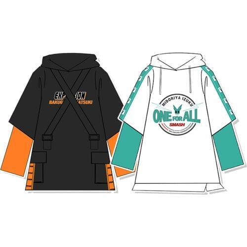 Brdwn Licensed Peripheral Series My Hero Academia Midoriya Izuku Bakugou Katsuki Cosplay Costume Casual Hoodies Hooded Coat