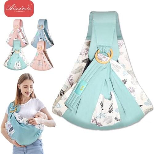 Infant Wrap Carrier Newborn Sling Dual Use Baby Cotton Nursing Cover Carrier Mesh Fabric Breastfeeding Carriers Up Shading Bags