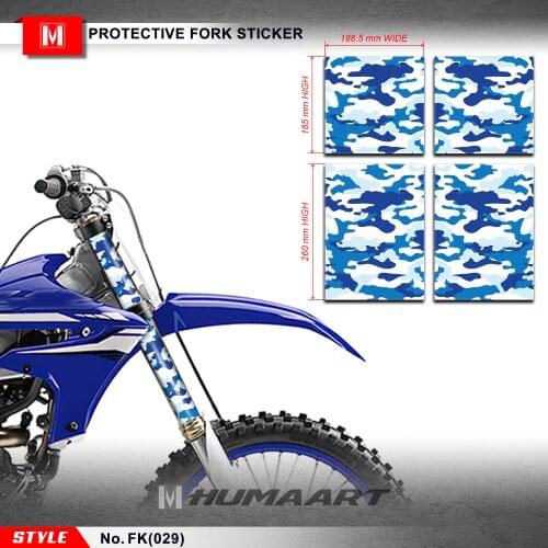 HUMAART Dirt Bike Upper Middle Fork Protectors Stickers Graphics Decals for MX Dirt Bike Off-Road Motorcycle, Camouflage