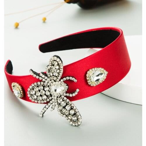 New Arrived 2021 Luxury Rhinestone Butterfly Baroque Headband Crystal Bling Hairband Women Elegant Hair Accessories