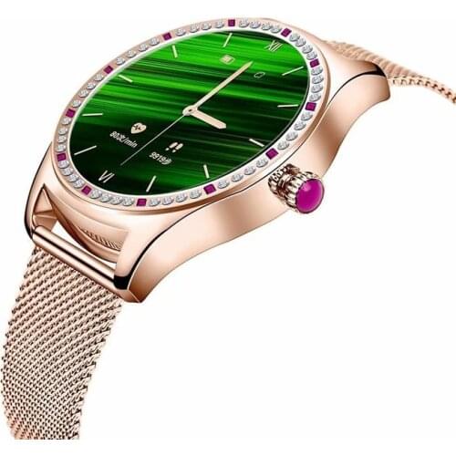 New Fashion Waterproof Smart Watch Women Smart Bracelet Band Bluetooth Heart Rate Monitor Fitness Tracker Smartwatch Metal Case