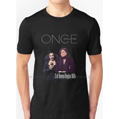 Once Upon A Time-Regina Mills T Shirt 100% Pure Cotton Regina Mills Once Upon A Time Evil Queen Swan Queen Lana Parilla Show