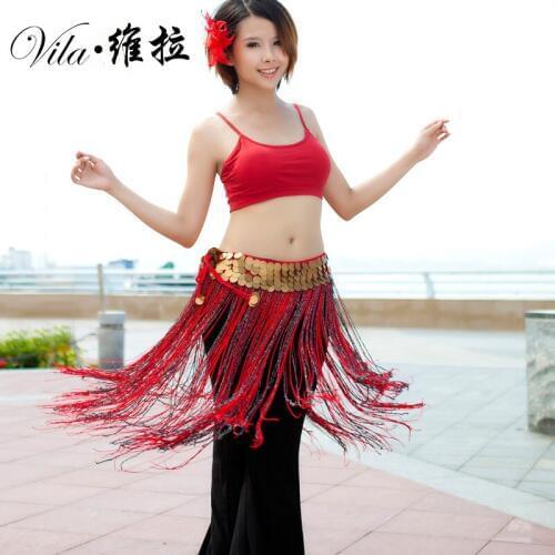 Wholesale dance hip scarf sexy tassel belly dance clothes women belly dance belt lady dance chain