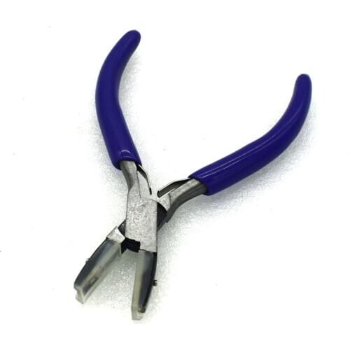 PLIERS FLAT PLASTIC JAWS NOSE JEWELRY BEAD WIRE WORK TOOL STRAIGHTEN WIRES