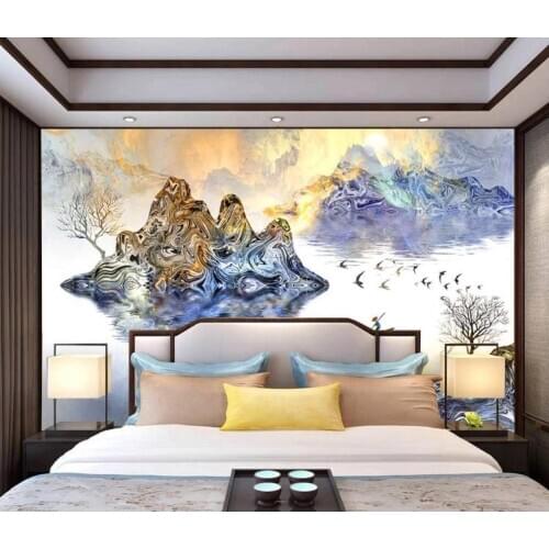 Custom 3D Photo Wallpaper New Chinese Fantasy Abstract Landscape Bedroom Living room TV sofa Background Wallpapers Mural
