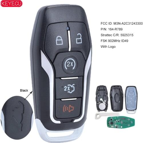 KEYECU Aftermarket Smart Remote Key FSK 902MHz HITAG PRO 49 for Ford Fusion Explorer edge Mustang 2013-2017 M3N-A2C31243300