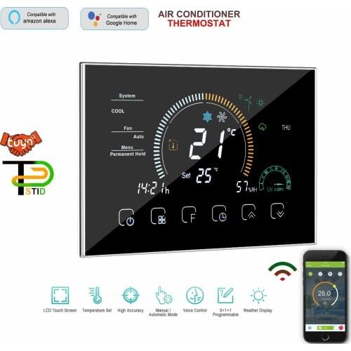 Advanced large screen EU WIFI Fan Coil Thermostat for Temperature Control Unit Google Home
