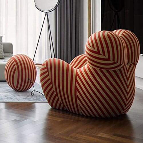 Light luxury single sofa chair star designer lazy sofa recliner creative net red ball chair balcony mother hug chair