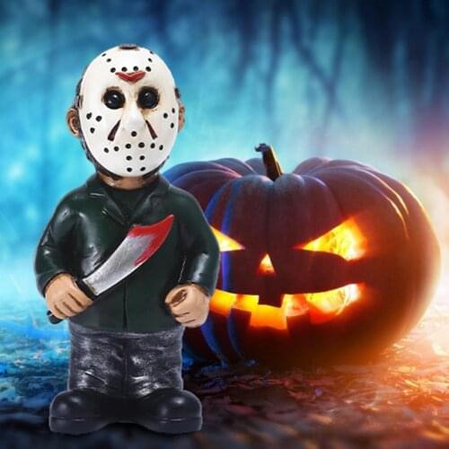 Horror Movie Garden Gnome Garden Decoration Personalized Ornaments Festival Halloween Yard Farm Pool Garden Decoration Outdoor