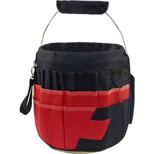 Bucket Organizer Tote Bag Toolkit Bag Garden Tool Kits 42 Storage Pocket Tool Repair Kit Construction Toolbox Organizer