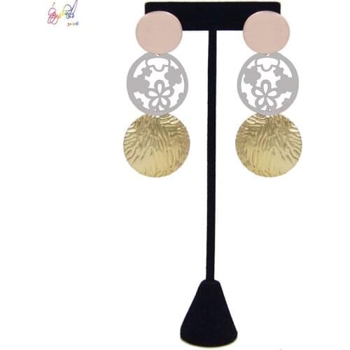 Yulaili Classic Flower Shape Drop Earrings for Women Fashion Vintage Copper Alloy Dangle Hanging Earring Jewelry Free Shipping