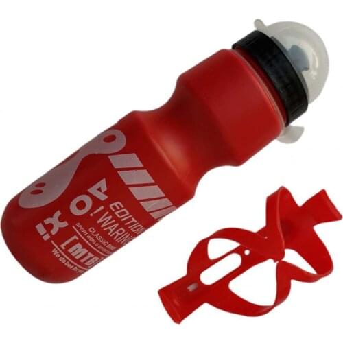 1 Set 750ml Bicycle Water Bottle Set Sturdy Dustproof Plastic Anti-slid Handle Bicycle Bottle Holder