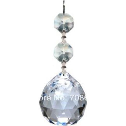 13pcs CLEAR DIAMOND HANGING CRYSTAL GARLAND WEDDING STRAND WITH 2 BEADS AND 1 BALL PENDANT