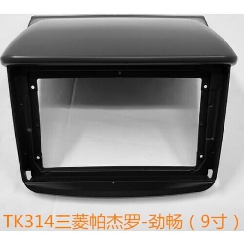 2/1Din Car DVD Frame Audio Fitting Adaptor Dash Trim Facia Panel 9" For MITSUBISHI Pajero sport Montero Nativa Dakar L200 08-12
