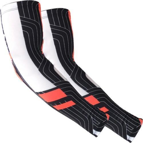 2 Pcs/set Elastic Compression Non-slip UV Protection Fit Hand Warmer Sun Sports Running Cycling Basketball Volleyball Arm Sleeve