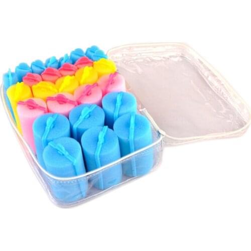 27pcs/set 5 Sizes Spongy Hair Rollers Set Buckle Air Bang Soft Sponge Foam Twist Hair Curler Kit Harmless Safe Clip Women U1067