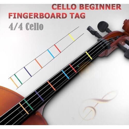 4/4 3/4 1/2 1/4 Position Marker Decal Fingerboard Fret Guide Label Finger Chart Beginner Cello Sticker Accessories White