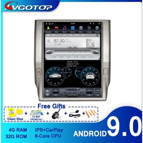 AVGOTOP Android 9.0 Tesla Car Gps Navigation for TOYOTA TUNDRA 2012-2018 Wifi Auto Multimedia