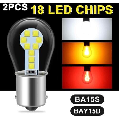 12 V 15 W Car LED Bulb High Brightness SMD 3030 Chips 1156/BA15S 1157/BAY15D LED Replacement Light Bulb Car Accessories