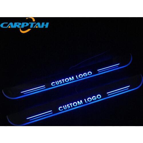 CARPTAH Trim Pedal Car Exterior Parts LED Door Sill Scuff Plate Pathway Dynamic Streamer light For Chevrolet Sonic 2015 - 2018