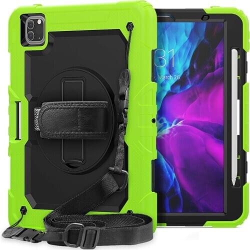 Case for Apple iPad Pro 11 2018 2020 Tablet Case Kids Safe Shockproof Armor Cover Case With Hand Strap Neck Strap for iPad Pro11