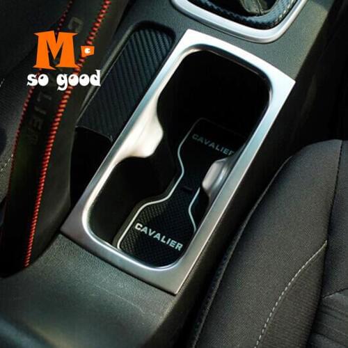 For Chevrolet Cavalier 2017/18/19 Stainless Steel Car Front Water Cup Frame Trim Cover Auto Interior Accessories Styling Sticker