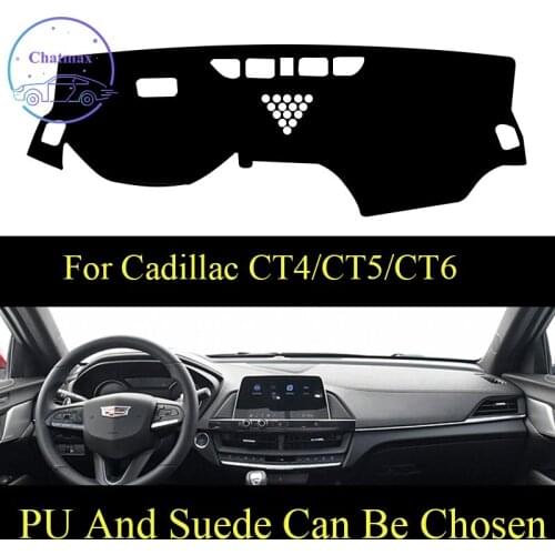 Customize For Cadillac CT4/CT5/CT6 Dashboard Console Cover PU Leather Suede Protector Sunshield Pad