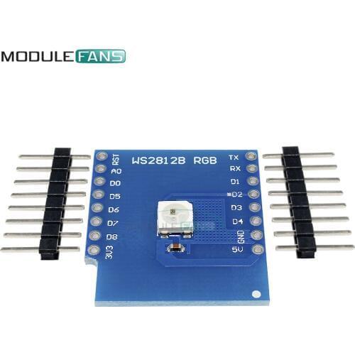 Esp8266 For WeMos D1 mini Module WS2812B RGB Shield For WeMos D1 Mini ESP8266 Module Board Wiht Pins Esp8266