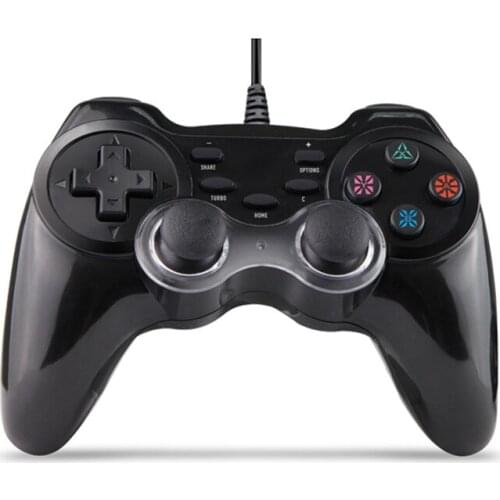 For Switch PC Android Game Controller Wired Joystick With Turbo Vibrator For PS4 PS3 Six Axis Gamepad