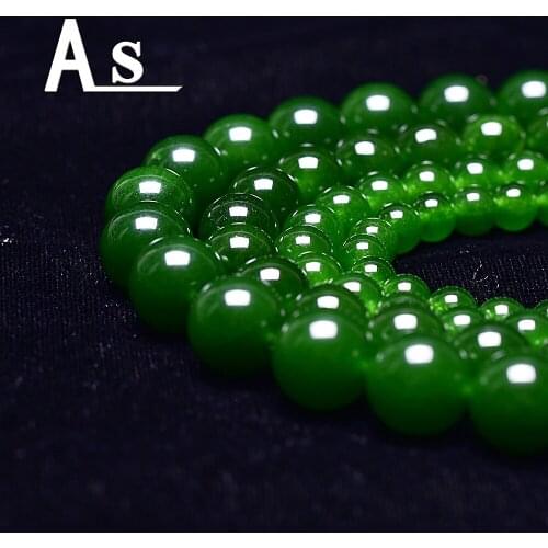 Asingeloo A Grade Green Quartz Round Loose Natural Stone Beads For Jewelry Making Bracelets and Necklace 5 Pick Size